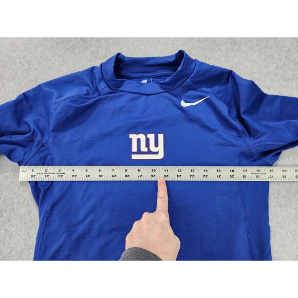 New York Giants Compression Shirt Mens Blue Nike On-Field Player Dri-Fit XL Flaw - Picture 11 of 14